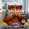 Duvet Pillowcase Bedding Set Adult Boy Grizzys The L-Lemmings Girl Bedroom Decoration Children Gift Single Double Large Siz