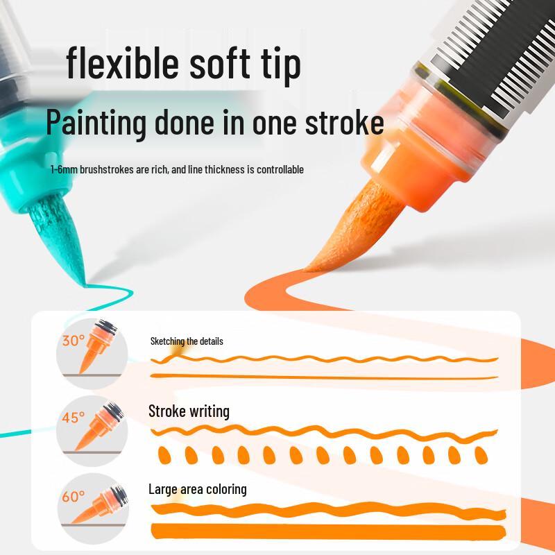 Touchcolor Direct-Liquid Soft-Tip Acrylic Art Markers