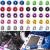 10PCS M6 JDM Car Modified Hex Fasteners Fender Washer Bumper Engine Concave Screws Fender Washer License Plate Bolts Car Styling