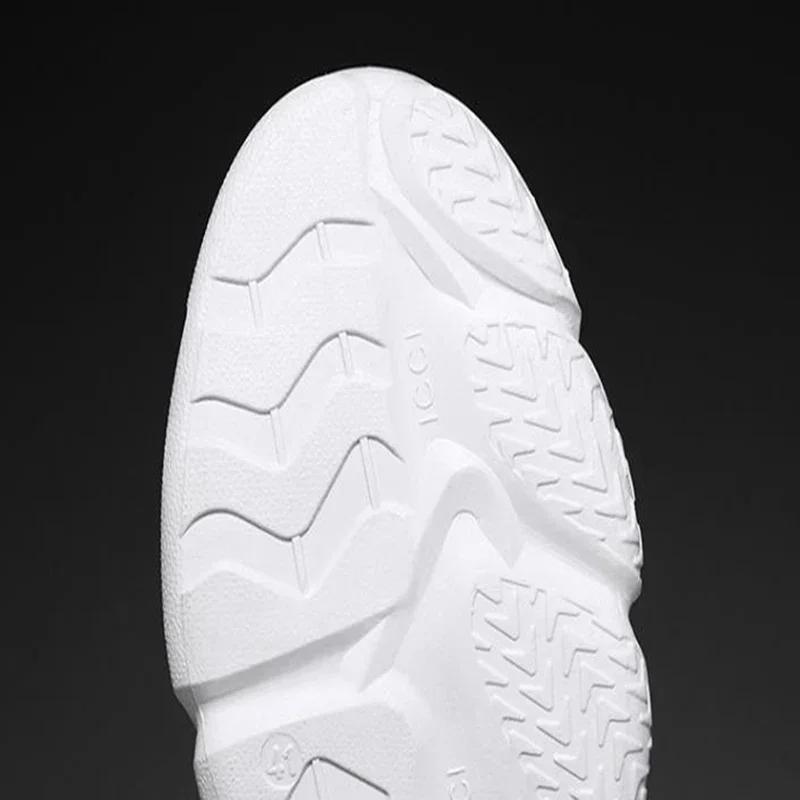 Thick Sole Versatile Clunky Sneaker For Men Trend Mesh Lace Up Breathable Casual Sports Shoes Increased Soft Soles