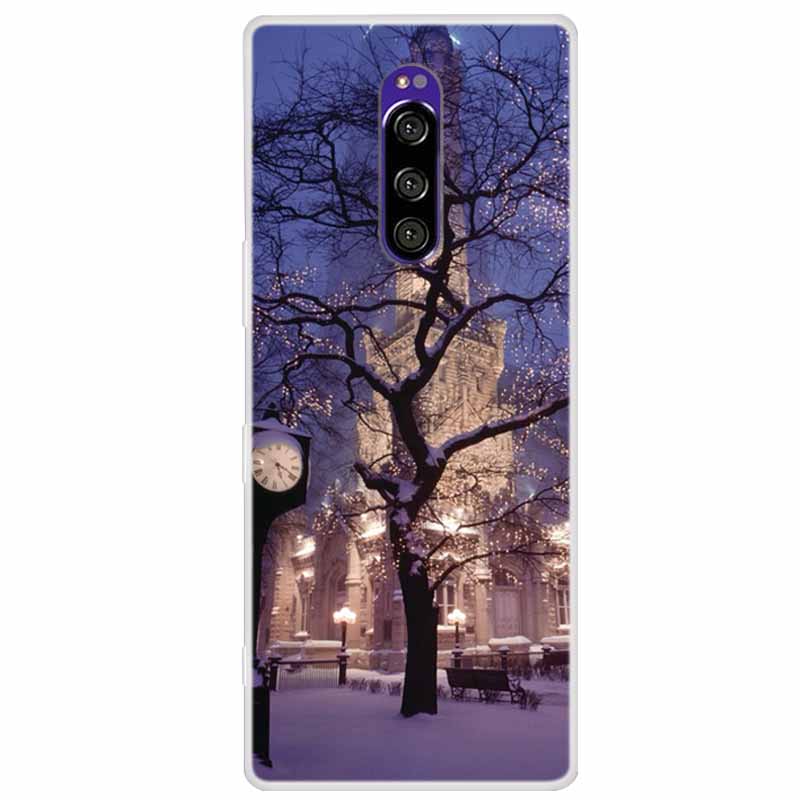 For Sony Xperia 1 Case Luxury Animals Transparent Cover for Sony Xperia1 XZ4 SO-03L SOV40 J8110 J9150 J8170 Phone Shells Covers