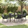 VidaXL 5-Piece Garden Dining Set with Black Cushions In Poly Rattan 3379320