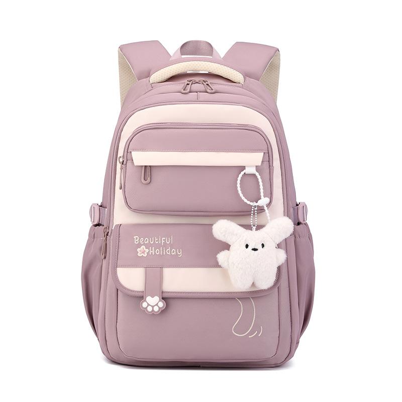 Middle School Backpack for Girls Large Capacity Bookbag Lightweight Fashion Student Backpack Simple Modern School Bags for Teens
