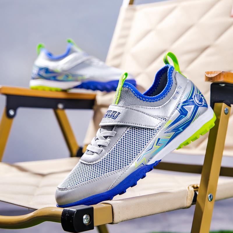 Kinder TF Fußballschuhe Jungen Mädchen Atmungsaktives Mesh Fußballschuhe Jugend Outdoor Kunstrasen Kurze Stollen Trainingsfußballschuhe