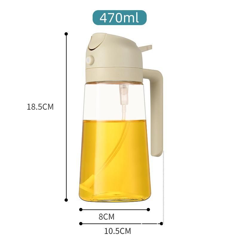Dual-Function Handheld Kitchen Glass Oil Sprayer for Pouring and Spraying
