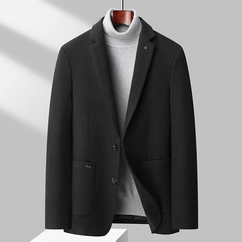 Autumn and Winter Casual Wool Suit Men's Trendy Slim Woolen Suit Men's Wool Suit Jacket