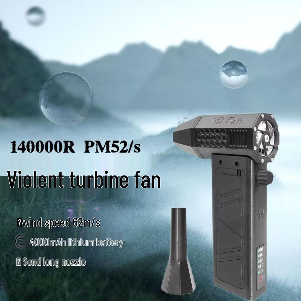 High-Speed 140,000 RPM Brushless Handheld Turbo Blower - Rechargeable Fan