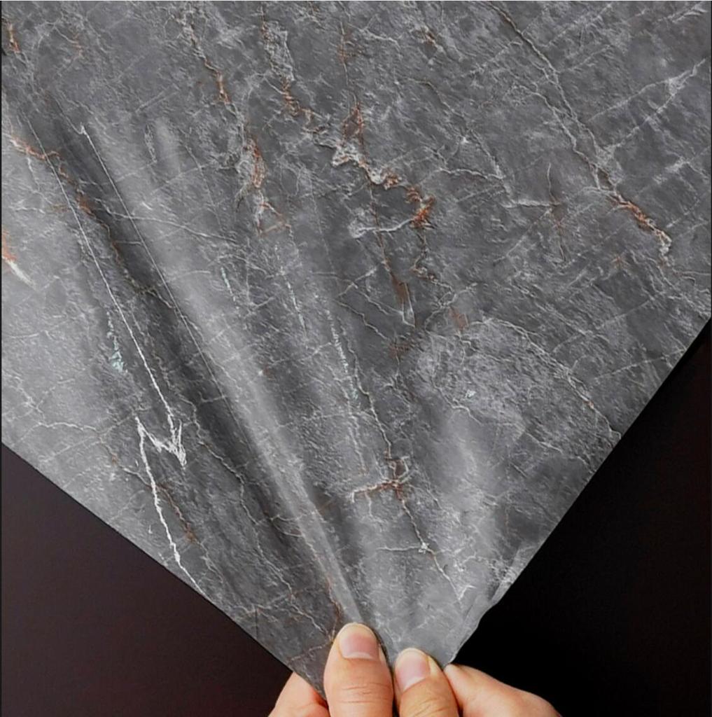 New Marble Desktop Stickers Kitchen Renovation Furniture Self-adhesive Waterproof Oil Resistant Dining Table Gray Wallpaper