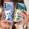 Niedlicher kleiner Hund Grün für Samsung Galaxy A14 4G 20 30 52 20S 21S 22 A32 33 34 42 50 51 53 54 70 71 72 73 5G Glas Handyhülle