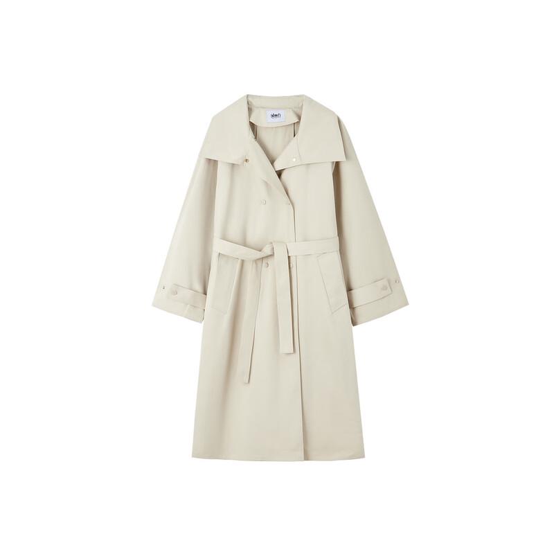 Women's Academy Style Cotton Double-Breasted Long Trench Coat