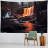 VIKAMA Waterfall Forest Tapestry Vibrant Landscape Art Decor Perfect For Living Rooms And Natural Home Settings