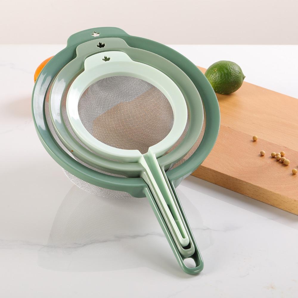 Handheld Flour Sifter Set Fine Mesh Kitchen Strainer Kitchen Filter Flour Sieve Juice