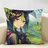 Tighnari Genshin Impact Cushion Cover Natural Linen Organic Fabric DoubleSided Printing Room Sofa Decor Pillow Case