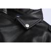 Men's Locomotive Slim Fit Casual Lapel Oblique Zipper Leather Jacket/YP