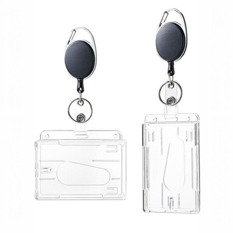 Wasserdichter Klarer Kunststoff PVC ID-Karten Namensschildhalter Transparente Visitenkartenhülle Für Schule Büro