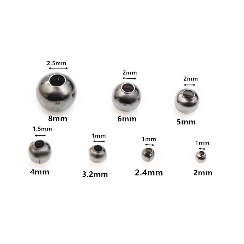 50-500pcs/lot 2-8mm Gold Silver Color Round Spacer Beads Ball End Seed Metal Beads For DIY Jewelry Making Findings Accessories