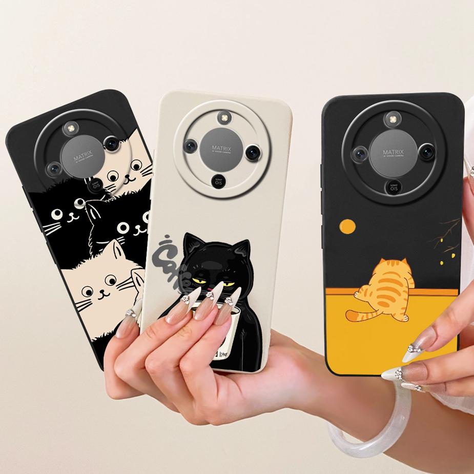 For Honor X9d Case MTN-NX1 Cute Dinosuar Cartoon Cover Soft TPU Phone Cases For Honor Magic 8 Lite X 70 HonorX70 HonorX9d Fundas