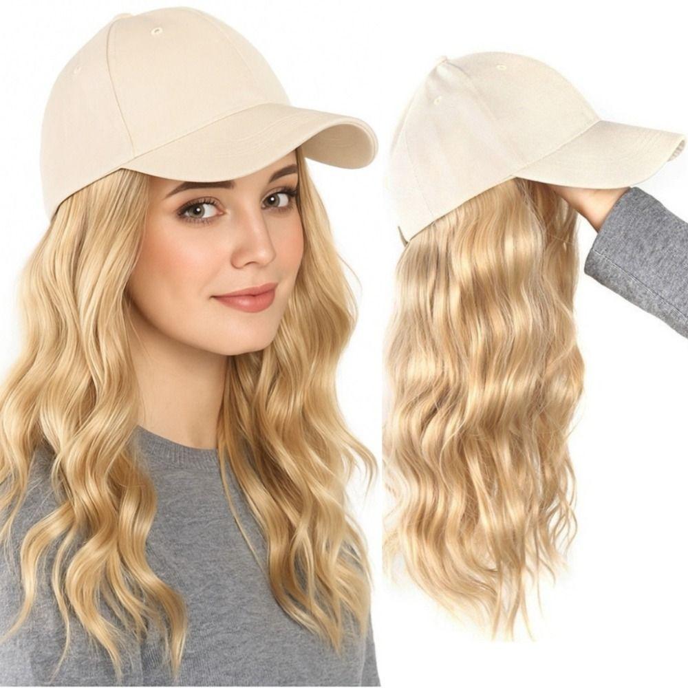Adjustable Synthetic Hat Wig All-in-One Design Baseball Cap Hair Extension  Travel