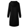Cute Hooded Dress For Teen Girls Solid Color Drawstring Pocket Long Sleeve Fall Plus Size Sweatshirt Dress