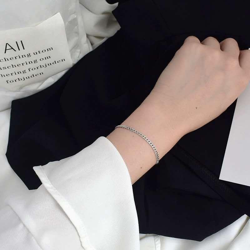 

Стерлинговое серебро S925 Модный серебряный браслет для пар в античном стиле, несколько вариантов ширины SL0087 2MM