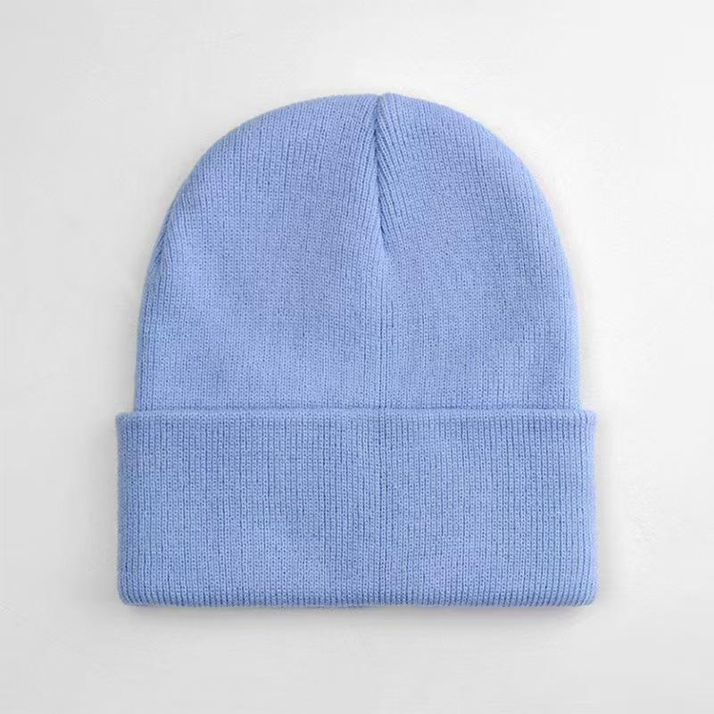 Fluorescent Knit Wool Hat: Versatile, Trendy, Solid Color for Men & Women, Perfect for Autumn & Winter. Warm Pull-On Candy Color Cold-Weather Hat.