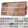 Retro Brick Pattern Wall Art 5Pcs Vintage Tile Stickers, Waterproof Oil?Proof Wallpaper, Peel Decorative Tiles for Home & Stick Backsplash