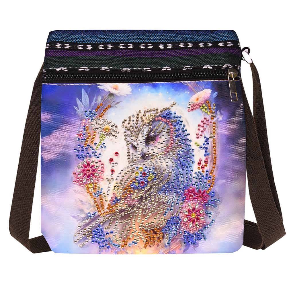 Special Shaped Diamond Art Handbag Butterfly Diamond Painting Tote Bag DIY Rhinestone Cross Stitch Shopping Bags Owl for Adults