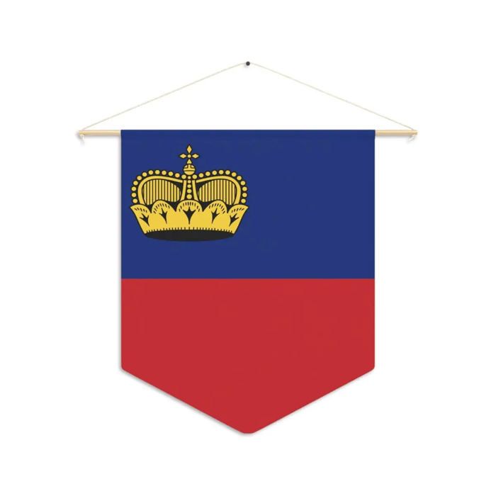 Drapeau - Liechtenstein - 30 X 45 Cm - Polyester - Impression Recto/verso - Accessoires Inclus