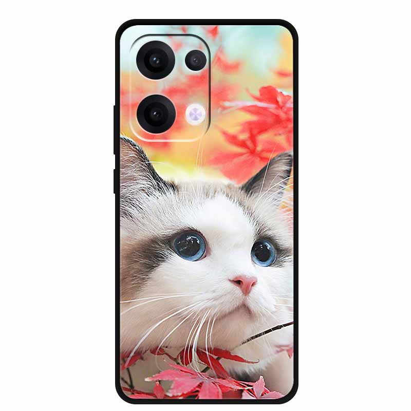For Oppo Reno13 5G Case Soft TPU Cute Cartoon Silicon Back Cover for Oppo Reno 13 Pro Phone Cases Reno13Pro 13Pro 5G Black Shell