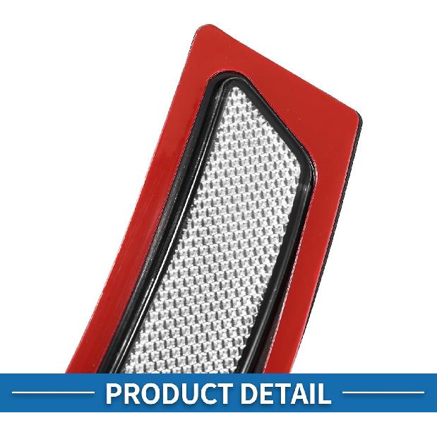 Front Bumper Reflector Side Marker No.63147295541/63147295542 for BMW F30 F31 LCI 3 Series 320i m Sport 2016-2018 Plastic White (Set of 2)