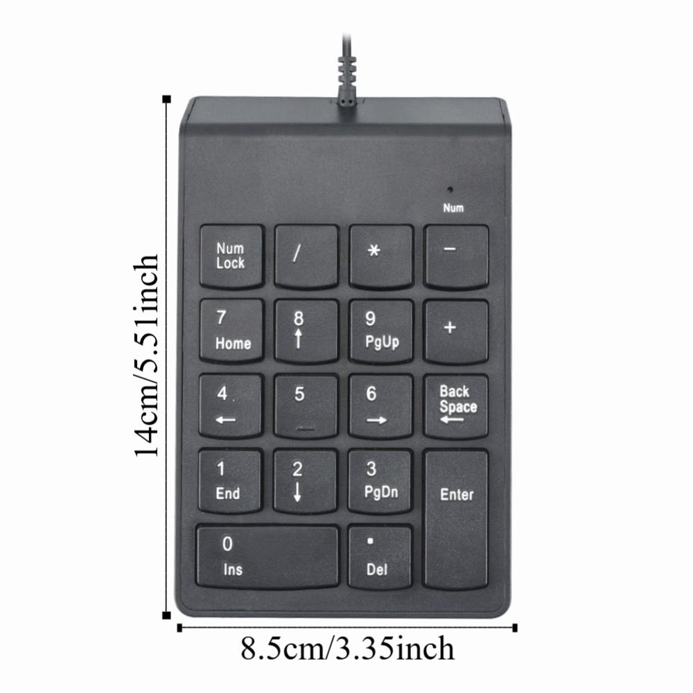 Efficient Mini Wired Numeric Keypad Ergonomic Portable USB Digital Keyboard Compact Professional Notebook Keyboard Accounting