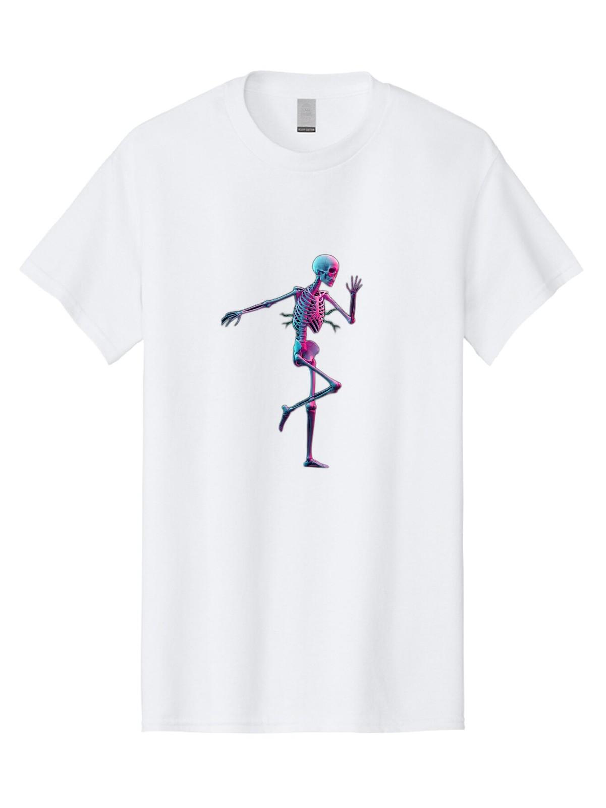 Dancing-Skeleton Mens Graphic Tee, 100% Cotton, Casual Summer Wear S
