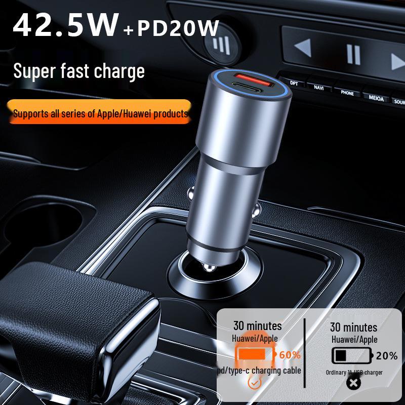 Aluminum Alloy PD20W Car Charger | Fast Charge for Apple Devices