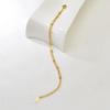 S09 Simple Korean Double-layer round Ball Small ball Gold bead bracelet, stainless steel gold women's