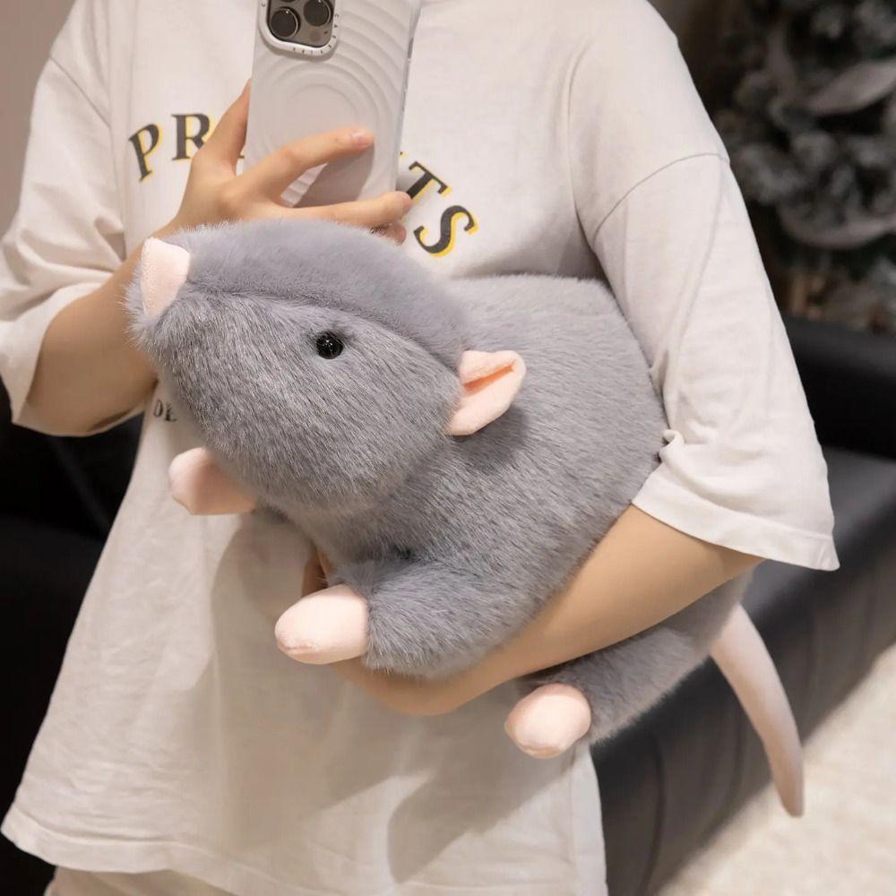 Sleep Pillow Simulation Mouse Plush Mascot Peluche Stuffed Rat Mouse Plushie Doll  Birthday Gift