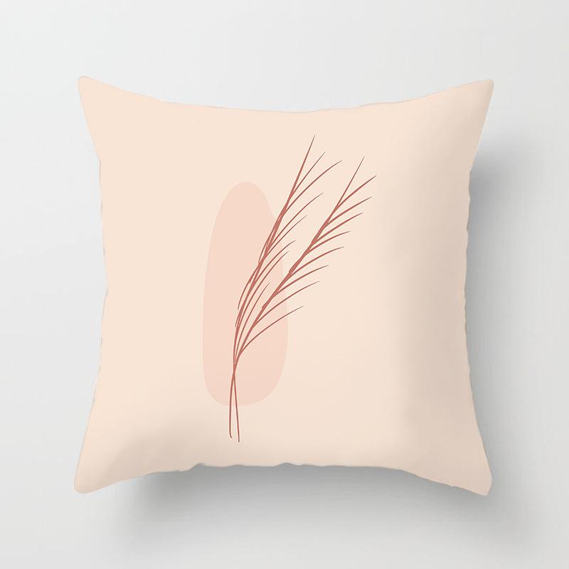 Einfache frische rosa geometrische Mond-Print-Muster Kissenbezug Haus Wohnzimmer Sofa Dekoration Kissen Kissenbezug