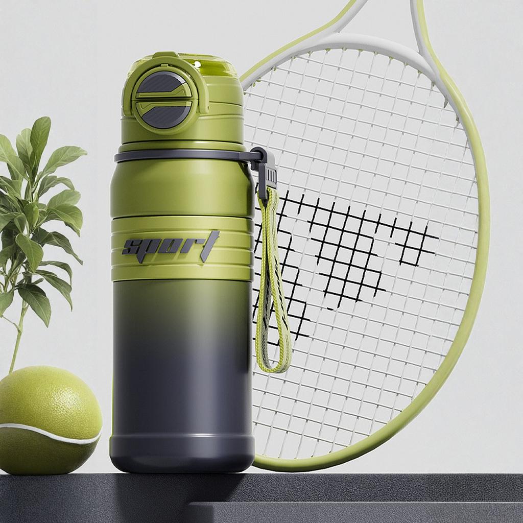 Water Bottle with Spout - 24 Ounce, Sandstone - Vacuum Insulated Water Bottle with Lid