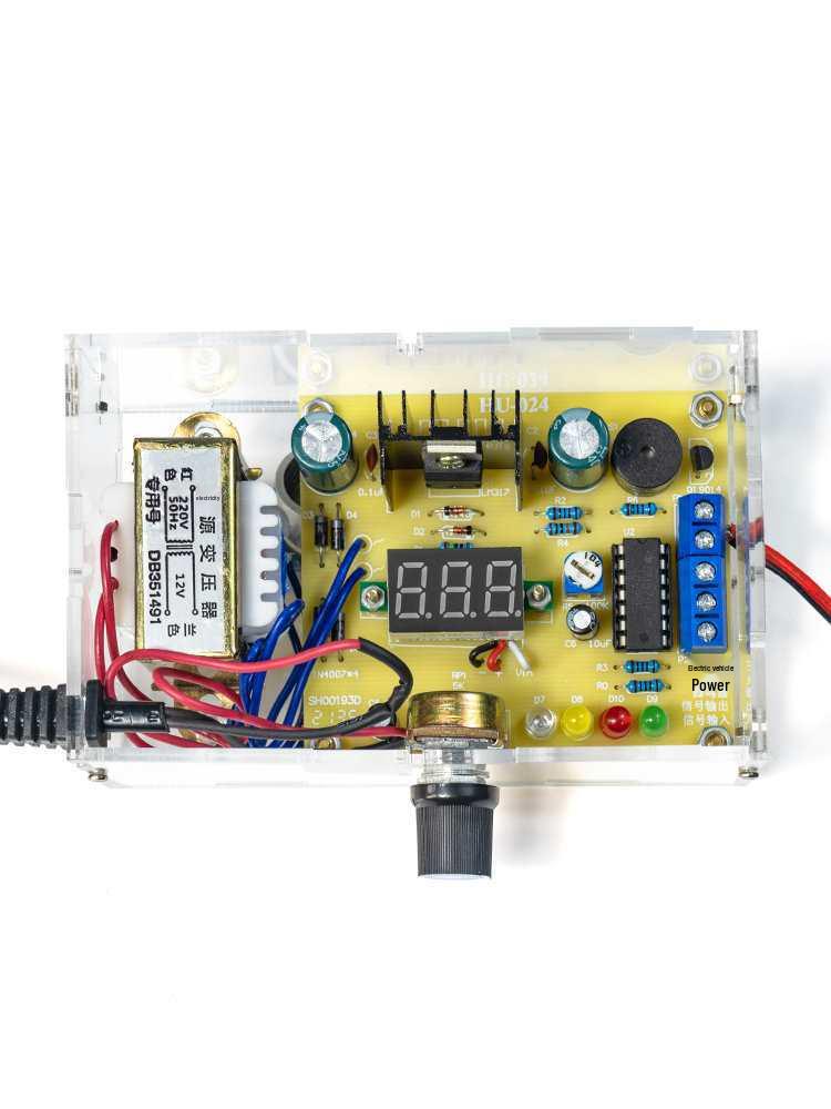 LM317 Adjustable DC Voltage Stabilizer Circuit Kit with Digital Display - DIY Electronics Training