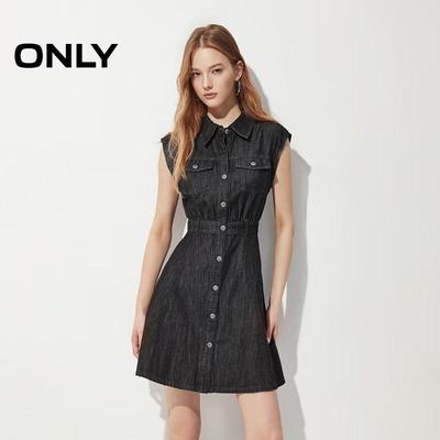 Women's Washed A-Line Denim Dress