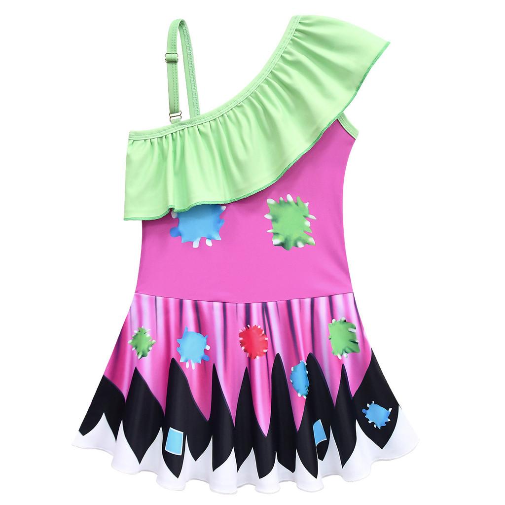 

20852 Kids Girls Playtime Lily Lovebraids Printing One-piece Swimsuit Swimwear 160cm рожевий