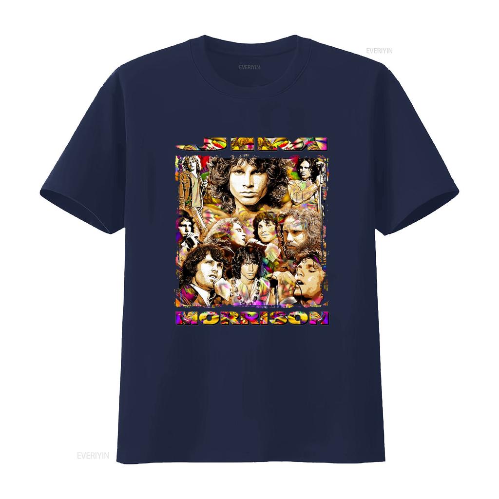 Jim Morrison Mr Mojo Risin Il Re Lucertola Rock Classico Break On Through Stampa T Shirt vintage Lavato Traspirante Leggermente