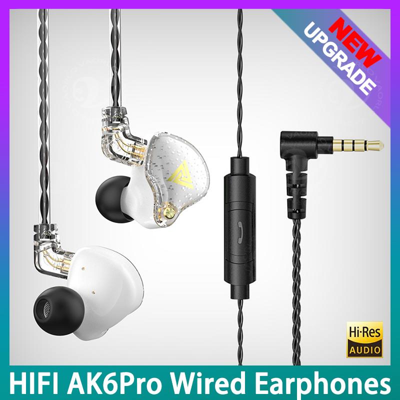 QKZ Original AK6 Pro EDX Pro In Ear Monitor Sport Noise Cancelling Headset 1DD Dynamic Wired Earphones HIFI Bass Earbuds ZST X 7