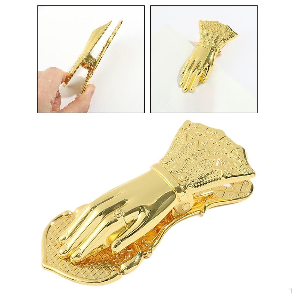 Vintage Hand Shaped Paper Clip Binder Clip, Notebook Accessories, Metal Clamp Page Holder for