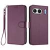For OnePlus Nord 4 Leather Case Wallet Stand Phone Cover with Wrist Strap
