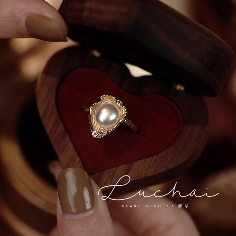 Großer Süßwasserperlen Damen Offener Ring - 2026 Nischen Design