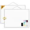 With 3 Markers & 4 Magnets Dry Erase Board 16" X 12" Double-Sided Whiteboard Wall Mounted Small Graffiti Drawing Board