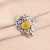 Gemma Occhio di Gatto Giallo Gioielli in Argento Sterling 925 Catenina Pendente Fatto a Mano CP-6-44