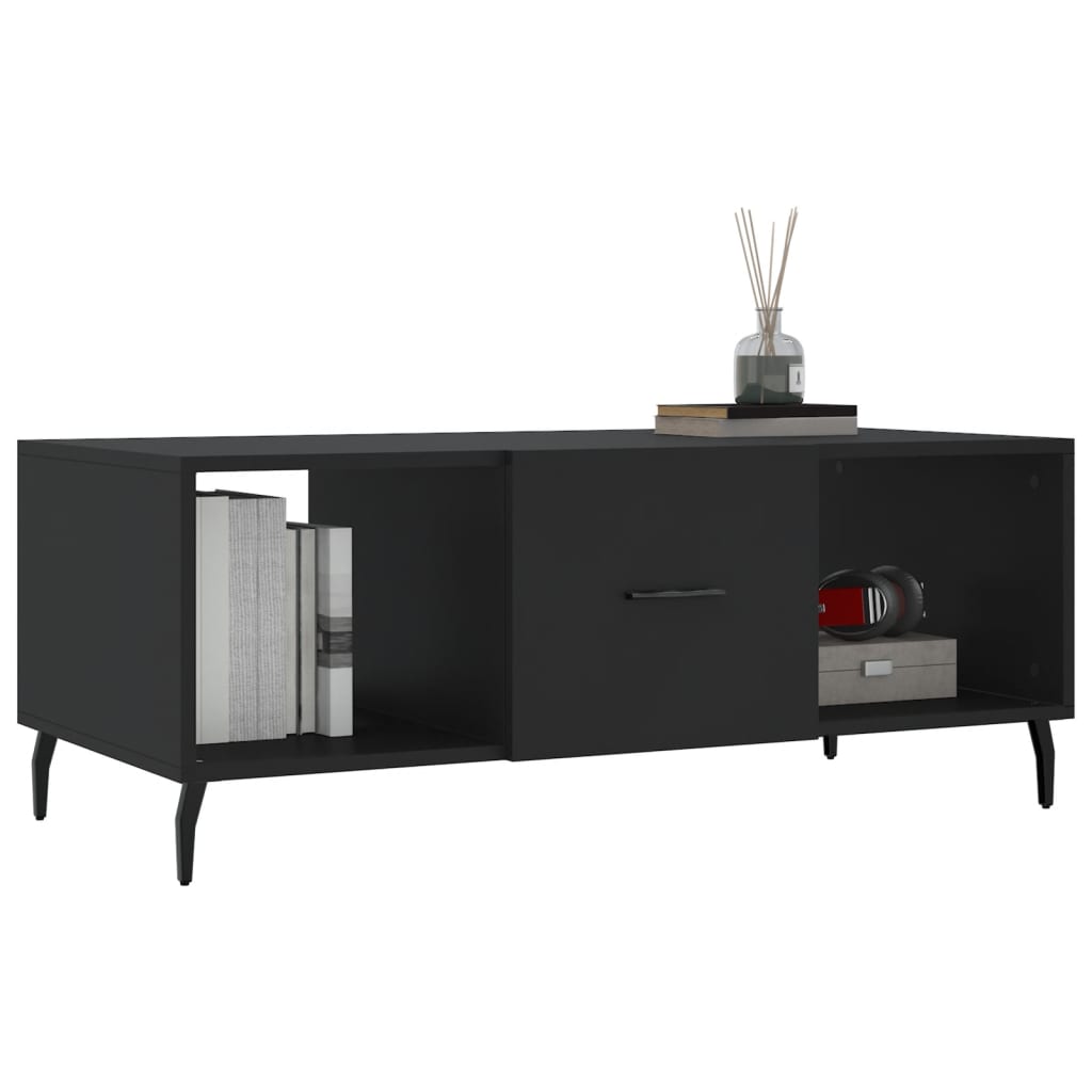 Vidaxl Coffee Table, Black, 102X50X40 Cm, Wood-Based Material