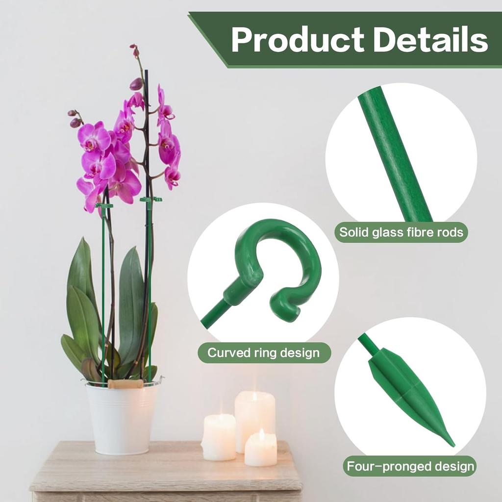 10PCS Shaped Support Pole Flower Rack Bracket, Fixed Anti Lodging And Leaf Protection Frame For Potted Plants And Flowers, Stable And Durable