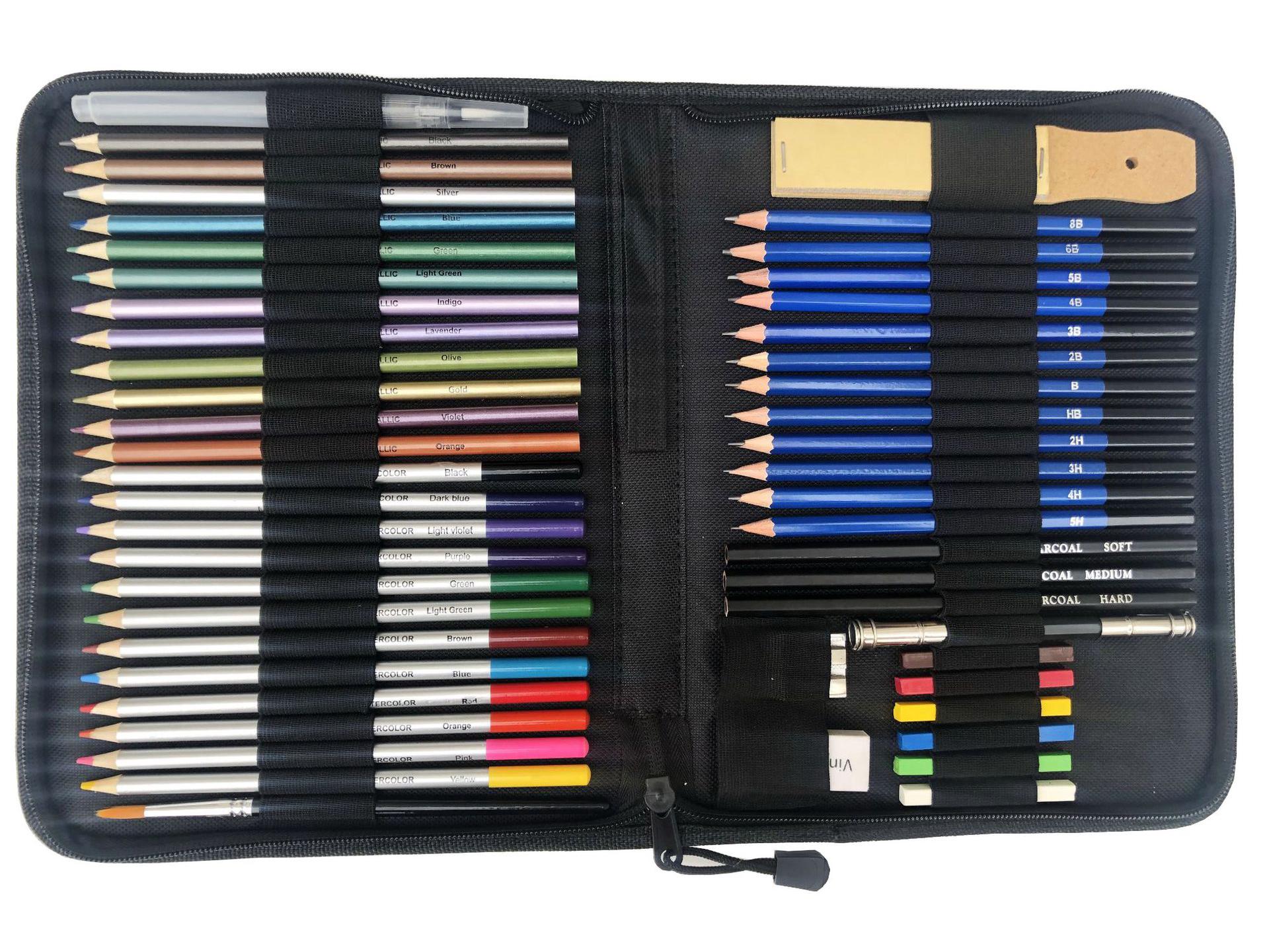 

Набор из 51 предмета для скетчинга и рисования карандашом HB Pencil чёрный